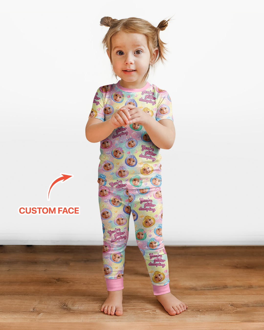 CUSTOM Template Bamboo Two Piece Short Sleeve Pyjamas Set