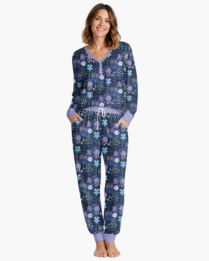 Hanukkah Me and Mom Matching Bamboo Women Pajama Set