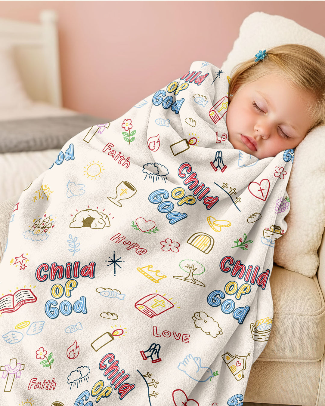 A Child Of God Family Matching Bamboo Blanket