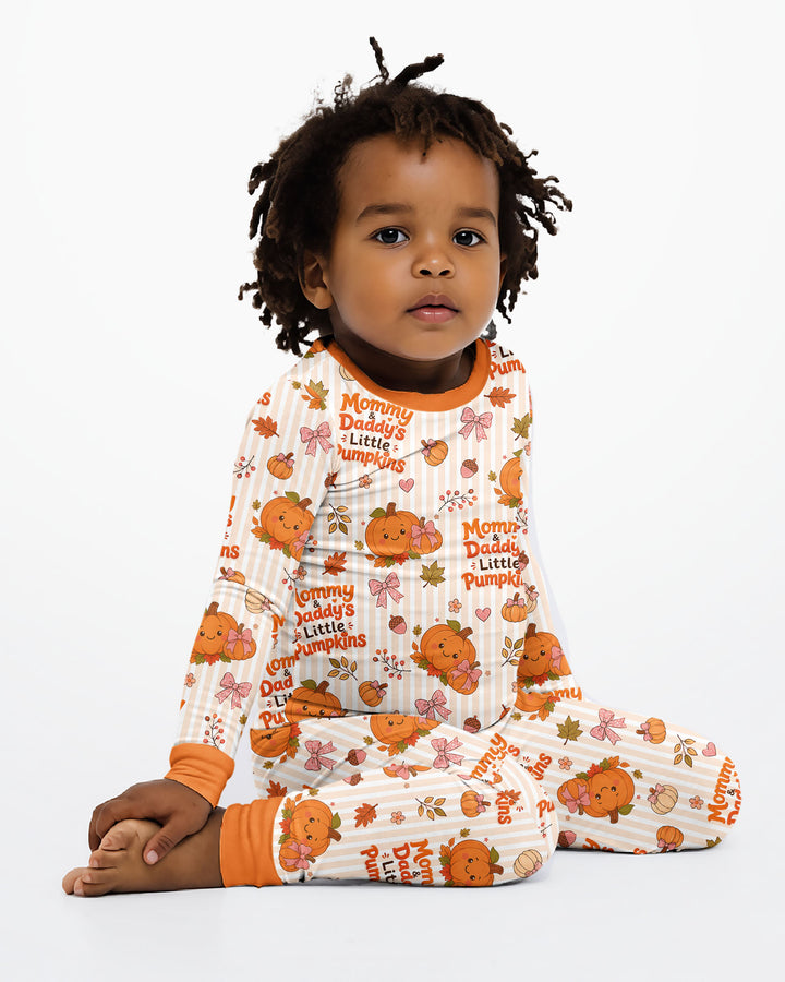 Mommy & Daddy's Little Pumpkins Bamboo Two Piece Long Sleeve Pajama Set