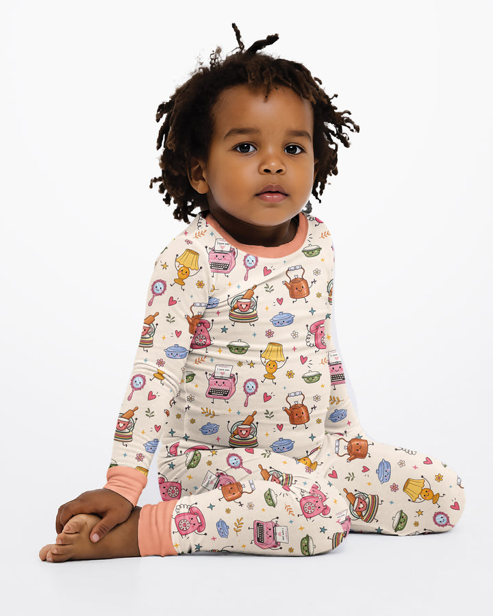 Template Bamboo Two Piece Long Sleeve Pyjamas Set