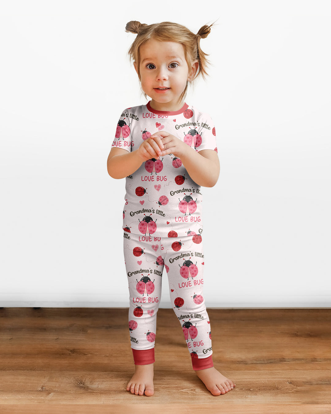 Grandma's Little Love Bug Bamboo Two Piece Short Sleeve Pajama Set