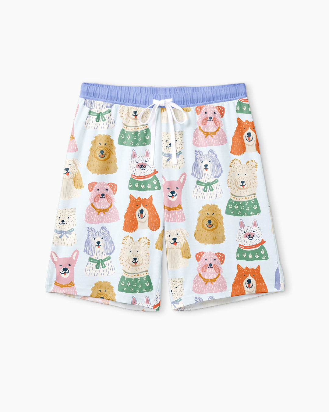 Puppy Portrait Bamboo Men Short Sleeve Short Pajama Set