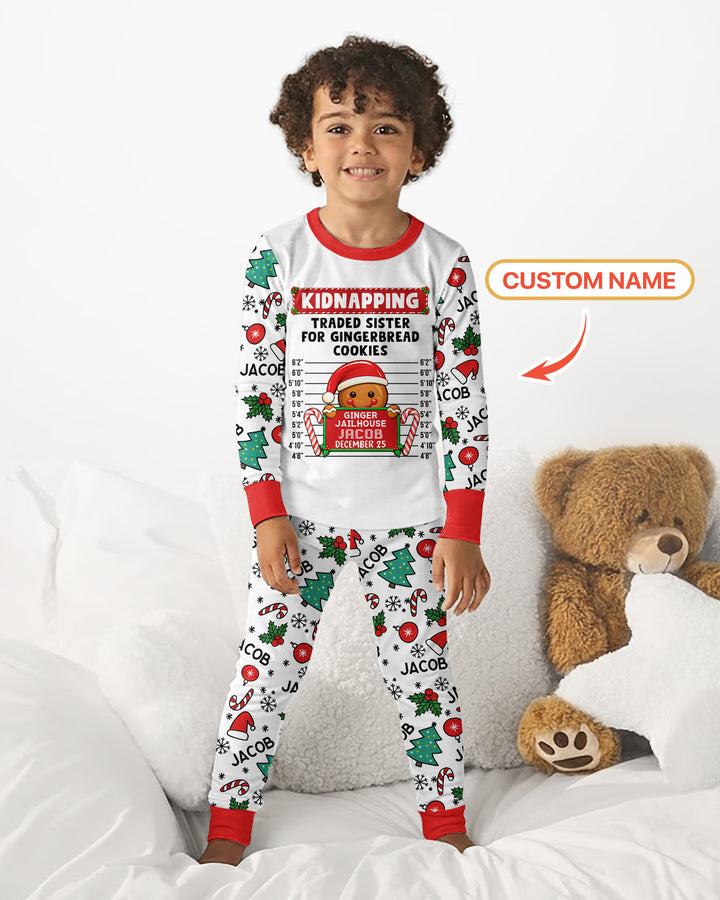 Funny Christmas Family Matching Bamboo Two Piece Long Sleeve Pajama Set