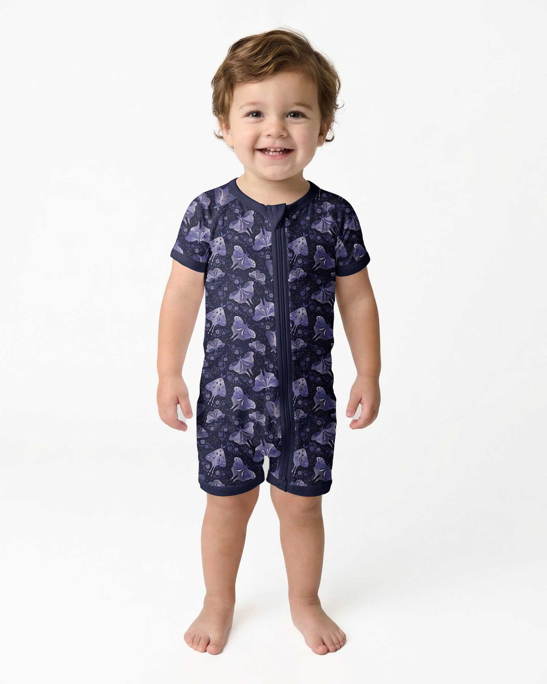 Very Peri Moths Bamboo Shorty Zippy