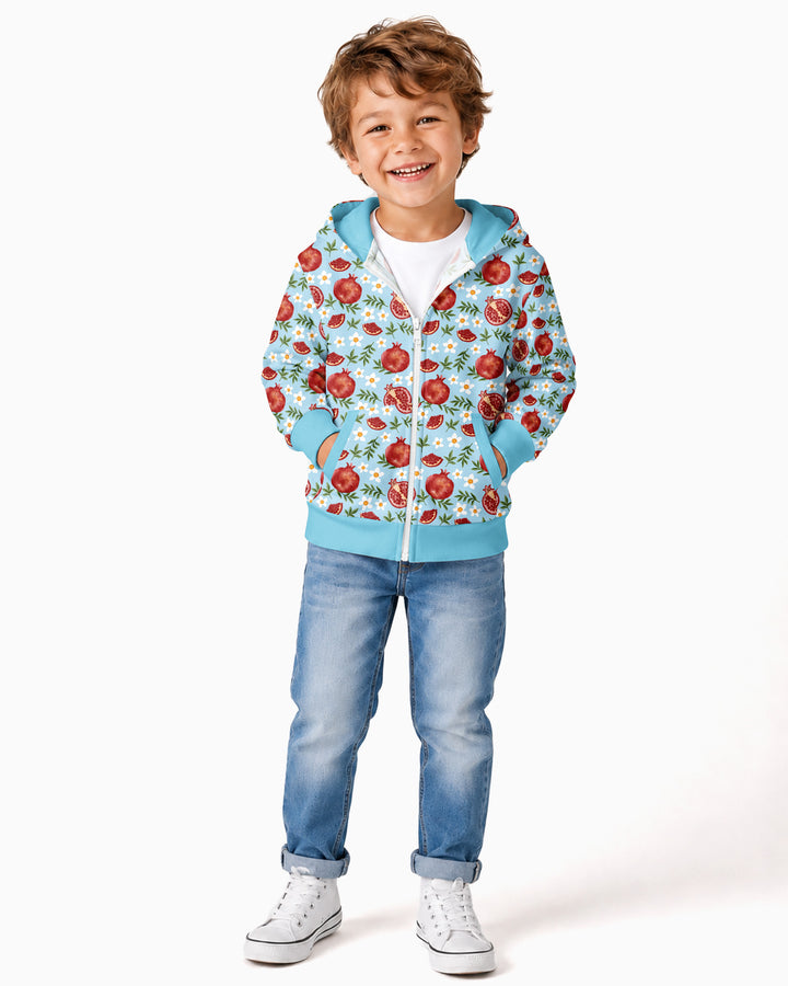 Pomegranate Garden Joy Family Matching Bamboo Zip Hoodie