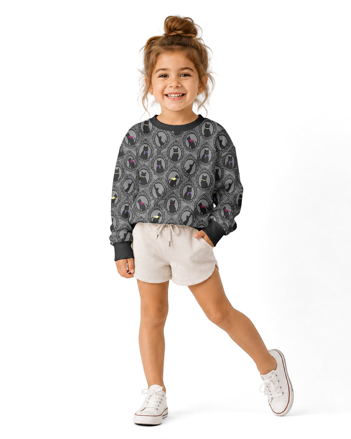 Midnight Cat Parade Bamboo Crewneck Sweatshirt