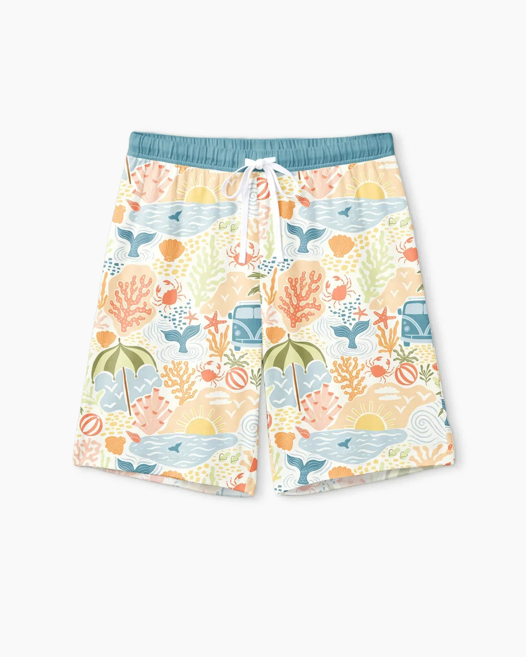 Beachy Boho Bamboo Men Short Sleeve Short Pajama Set