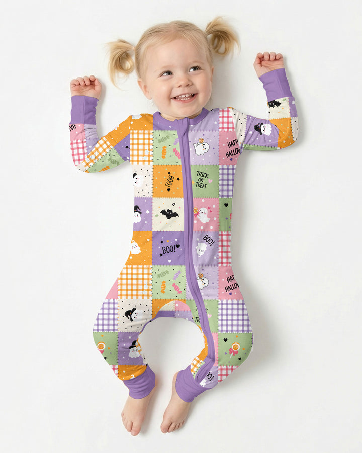 Cute Halloween Patchwork Bamboo Convertible Zippy