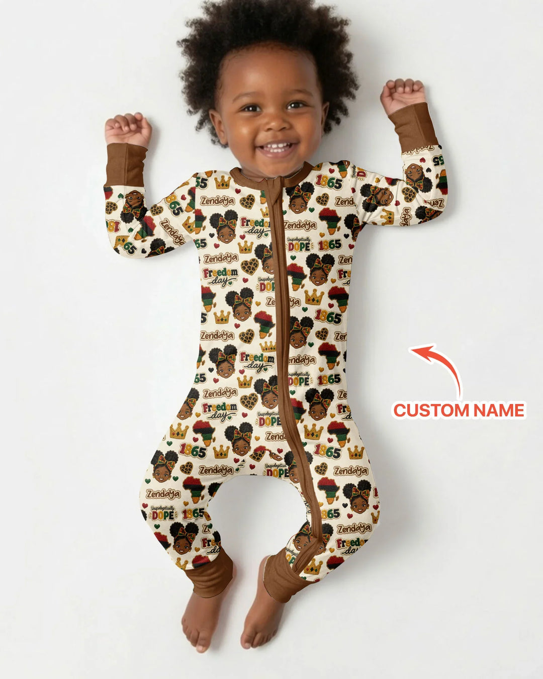 Custom Name Juneteenth Unapologetically Dope Bamboo Convertible Zippy