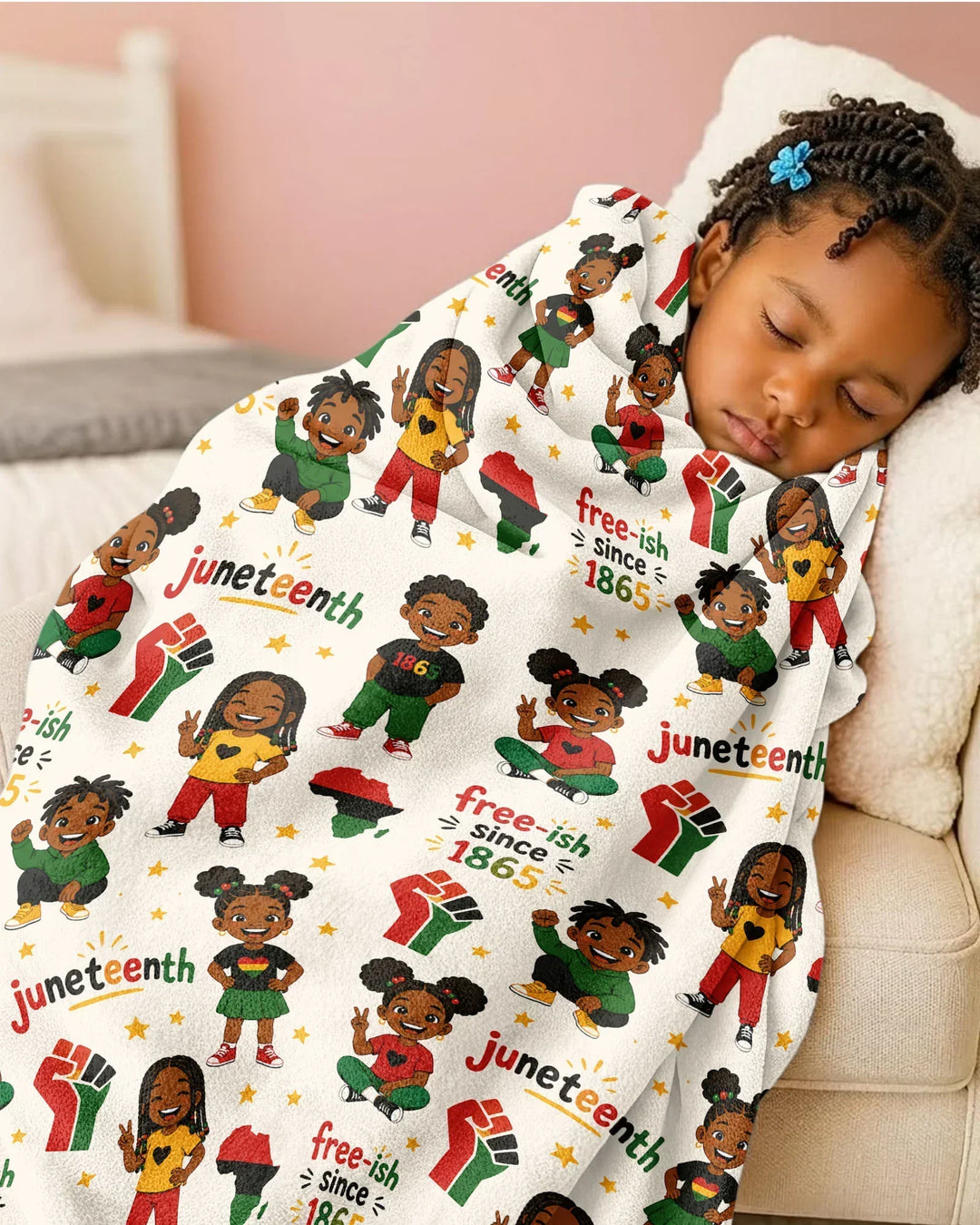 Juneteenth Free-ish Since 1865 Bamboo Blanket
