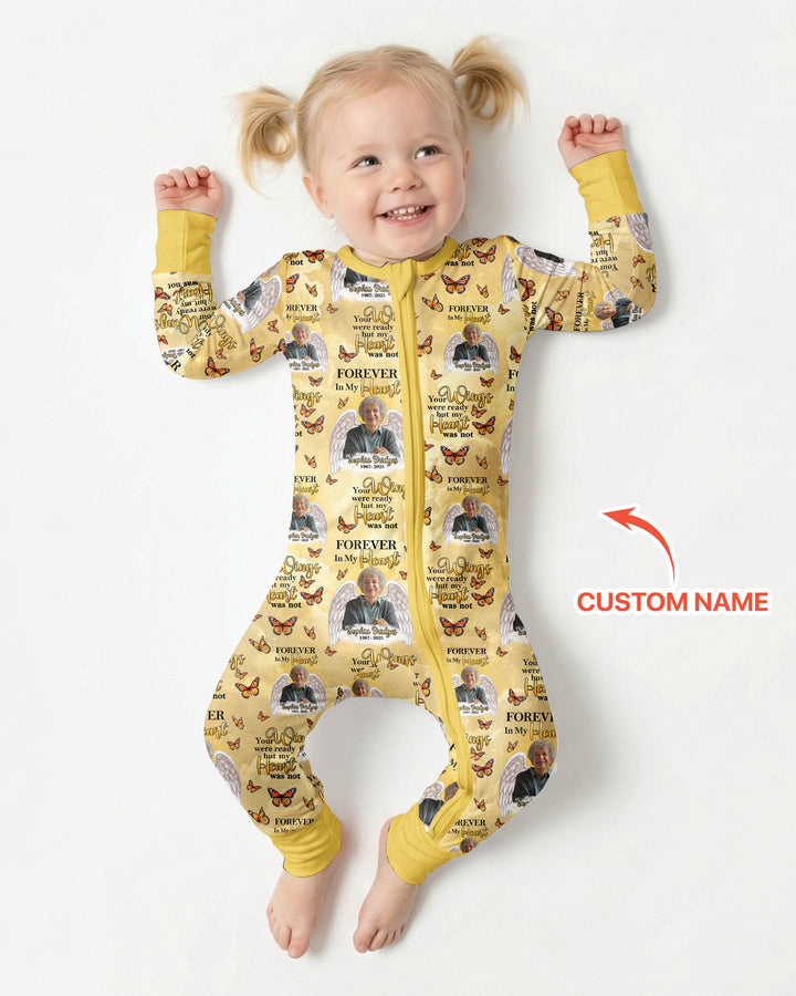 Custom Photo Forever In My Heart Family Matching Bamboo Convertible Zippy