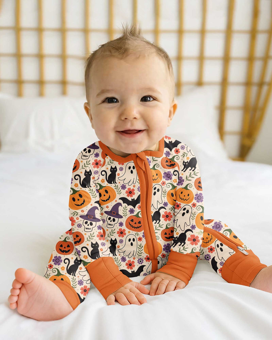 Spooky Halloween Floral Delight Bamboo Convertible Zippy