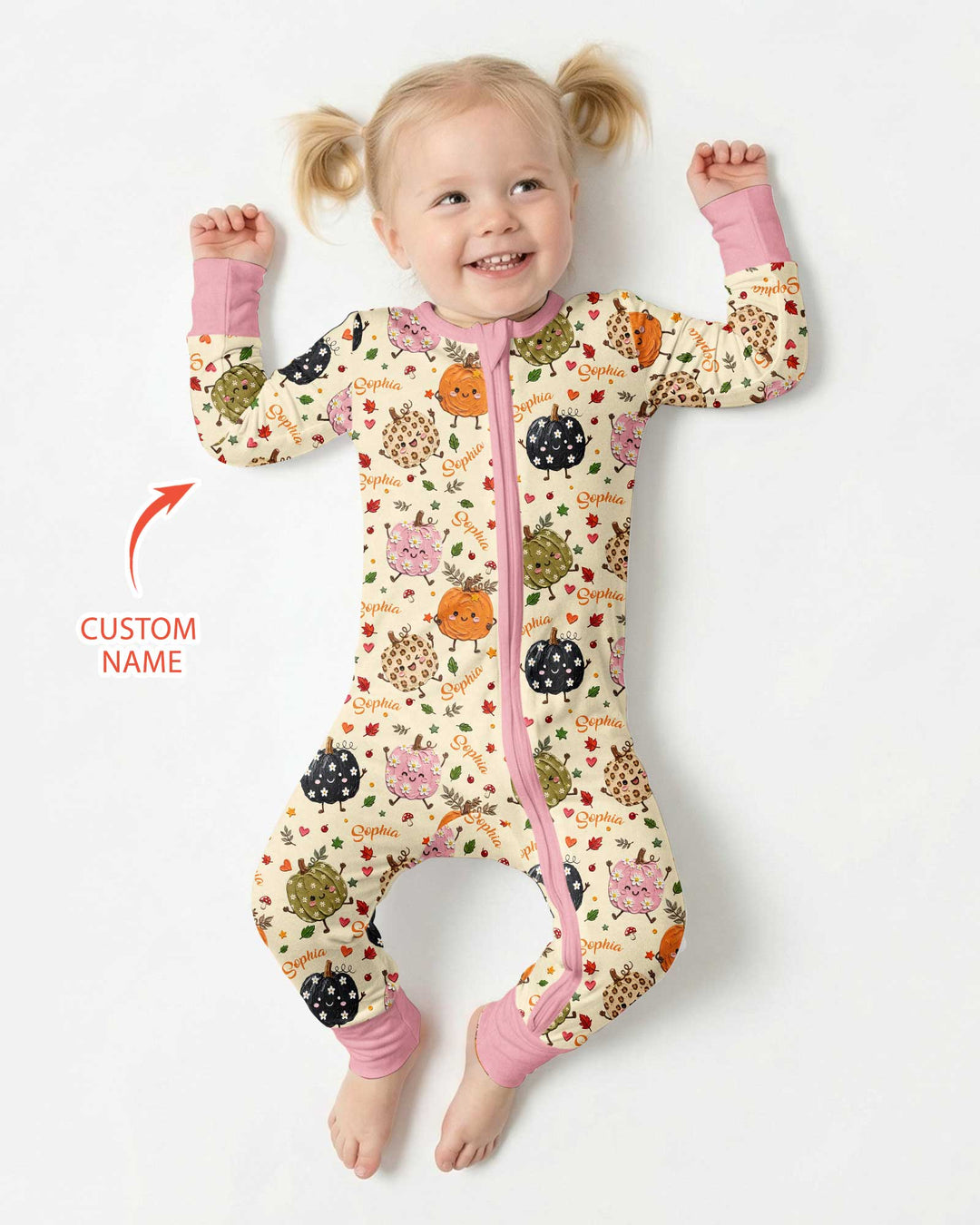 Boho Pumpkin Doodle Bamboo Convertible Zippy