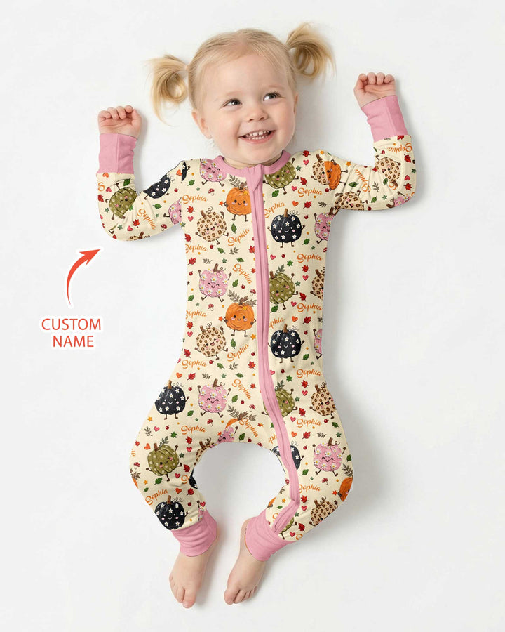 Boho Pumpkin Doodle Bamboo Convertible Zippy