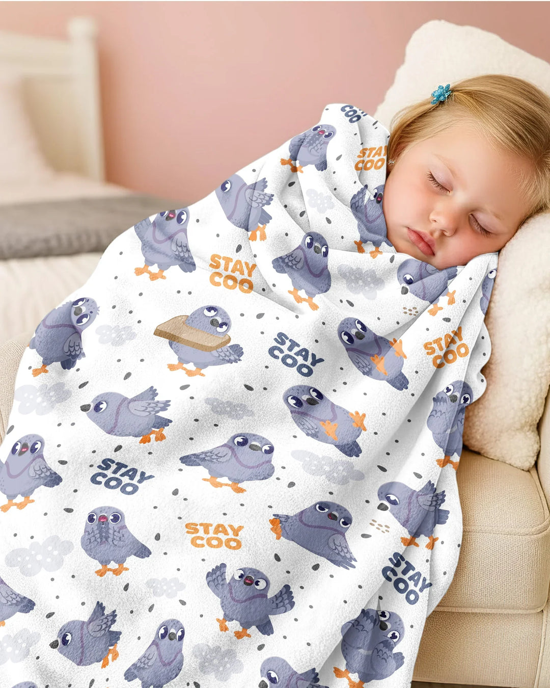 Pigeon Stay Coo Bamboo Blanket