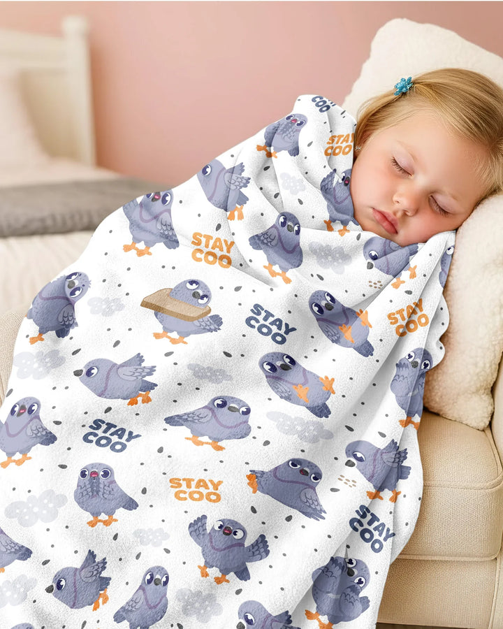 Pigeon Stay Coo Bamboo Blanket