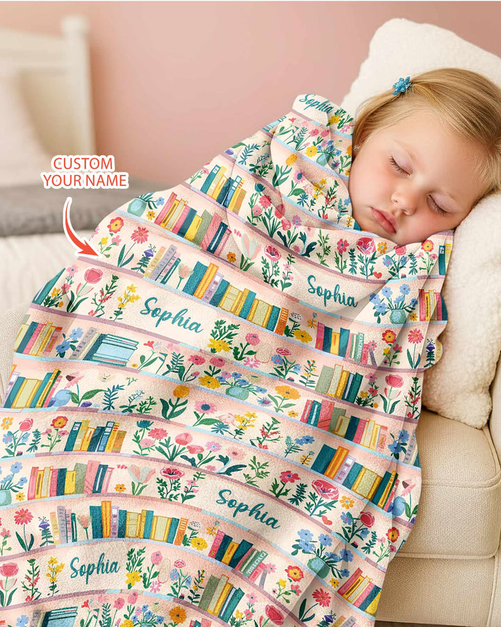 Personalized Book Lover Bamboo Blanket