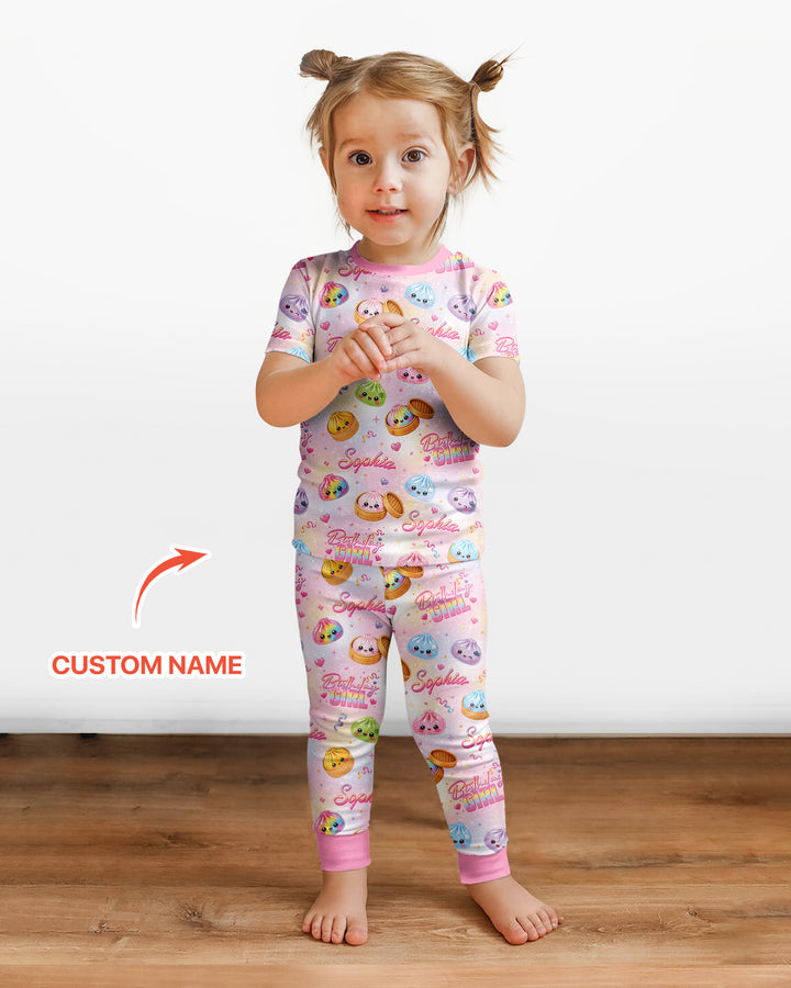 CUSTOM Template Bamboo Two Piece Short Sleeve Pyjamas Set