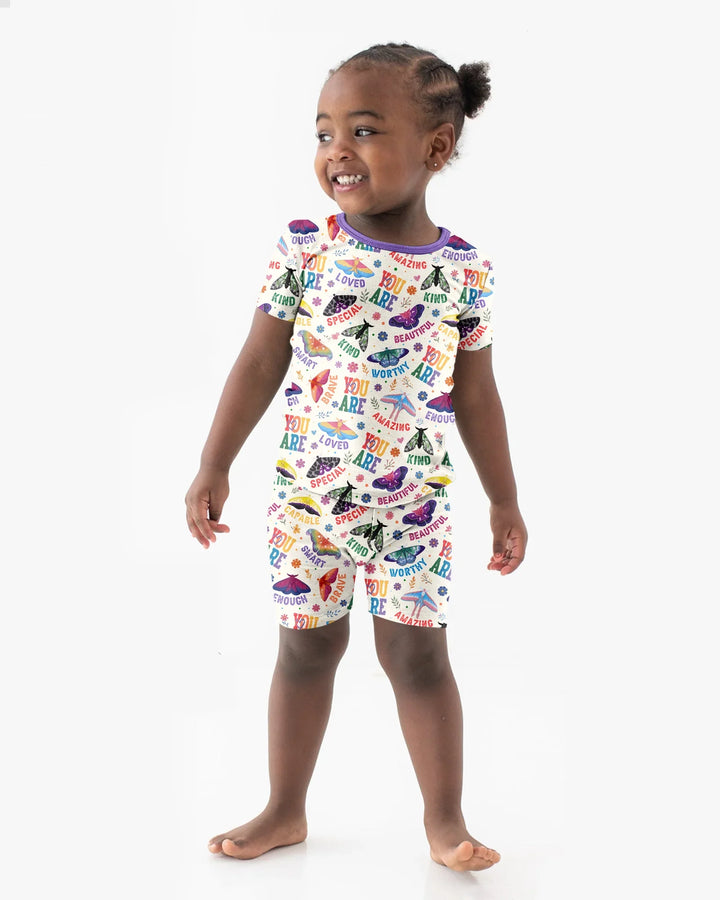 Proud Wings Family Matching Bamboo Two Piece Short Sleeve Shorts Pajama Set