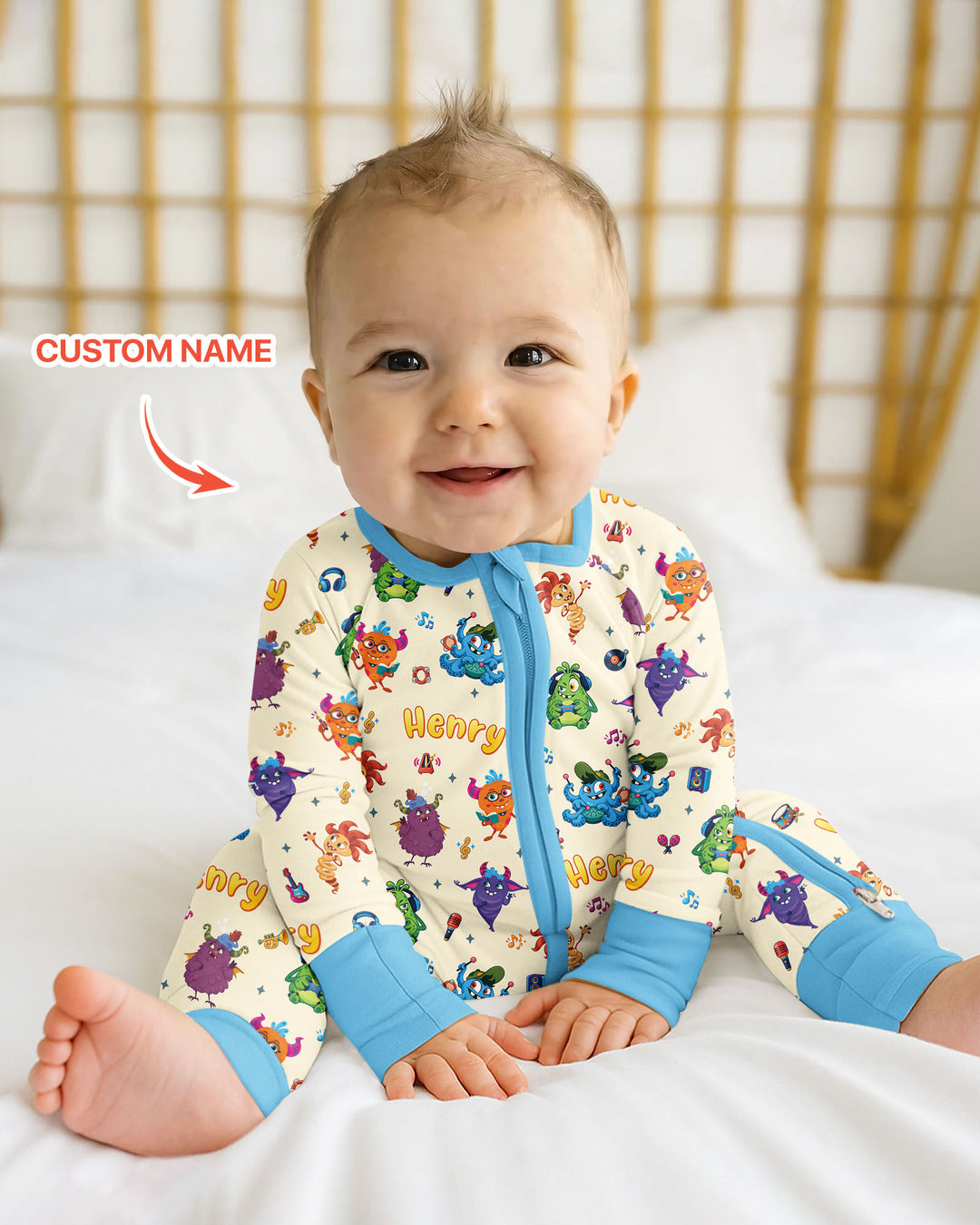 Happy Little Monster Music Band Bamboo Convertible Zippy