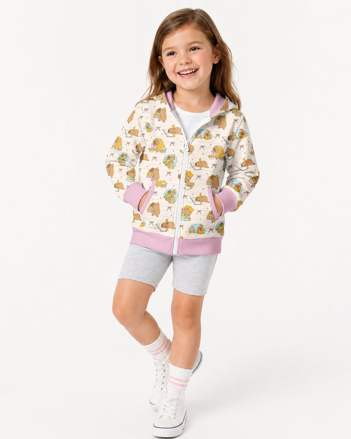 Sweet Study Capy Bamboo Zip Hoodie