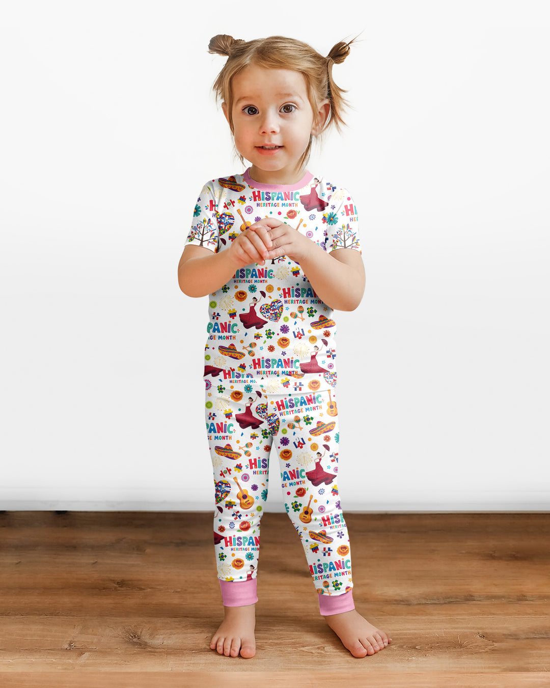 Fiesta Hispanic Heritage Month Bamboo Two Piece Short Sleeve Pajama Set