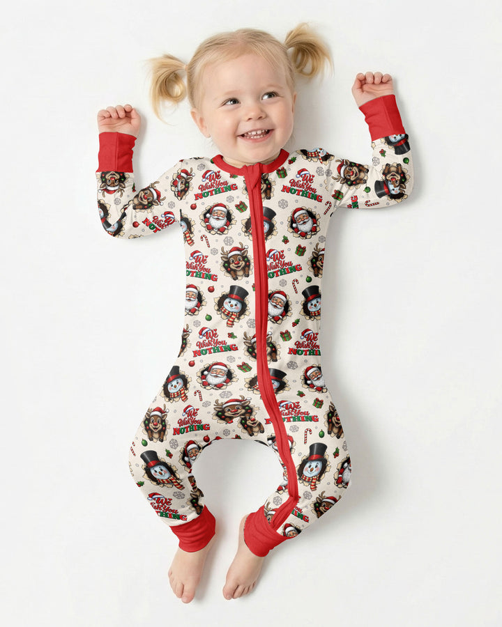 Funny Butt Christmas Squad Bamboo Convertible Zippy