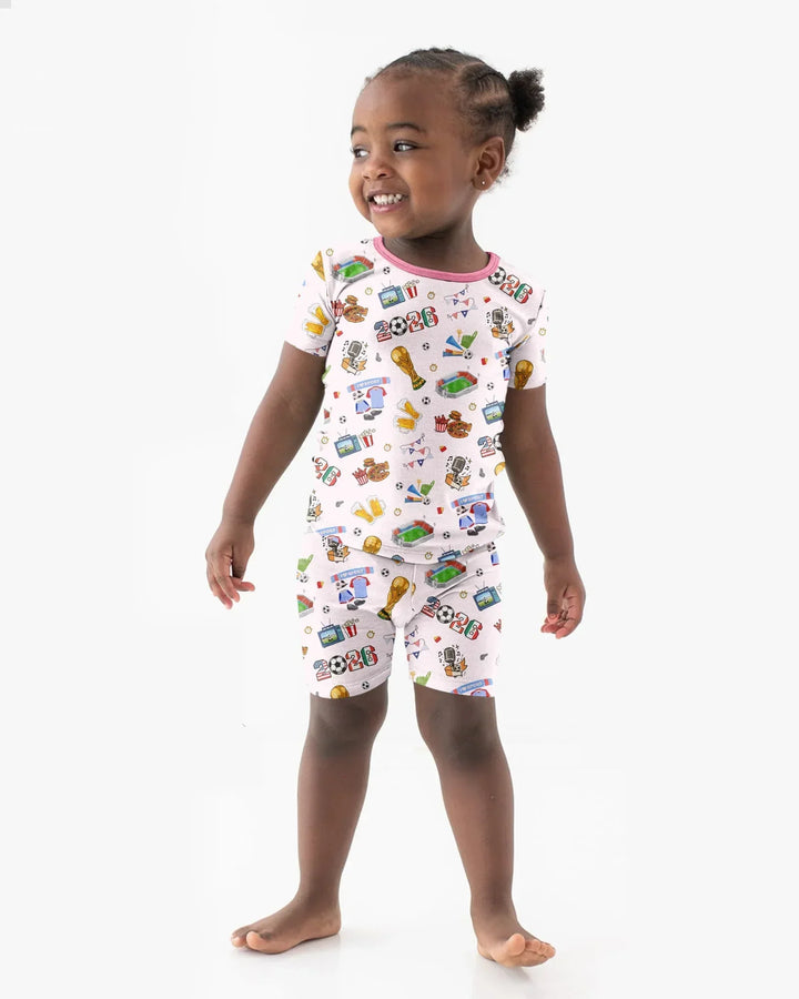 Dreaming of The Cup Bamboo Two Piece Short Sleeve Shorts Pajama Set