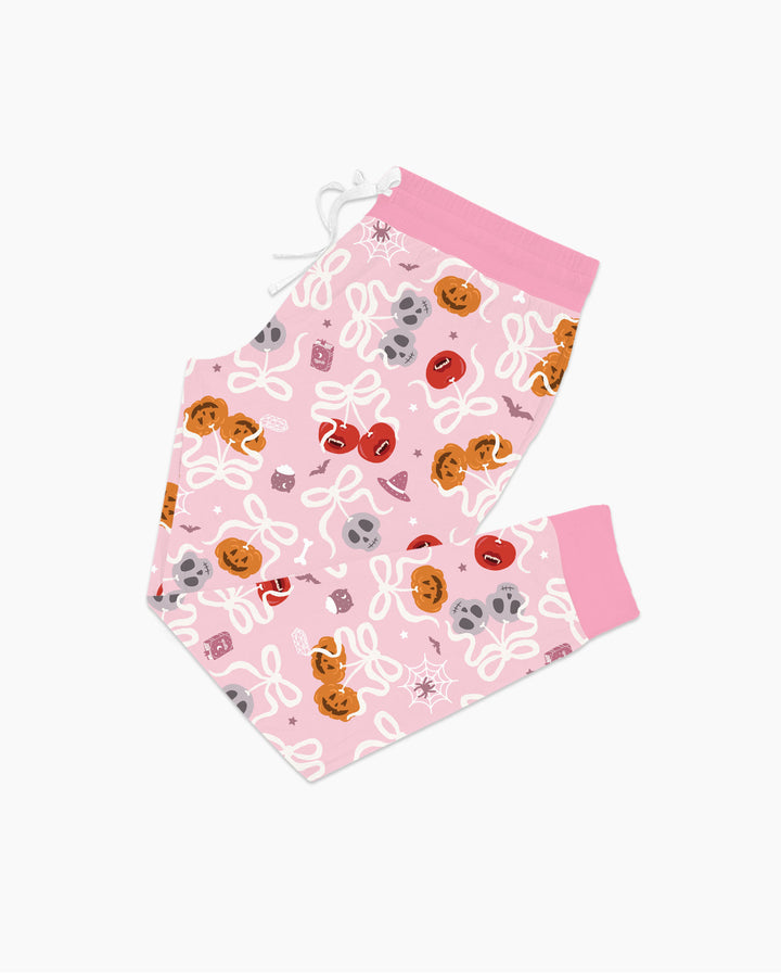 Spooky Halloween Cherry Matching Bamboo Women Pajama Set