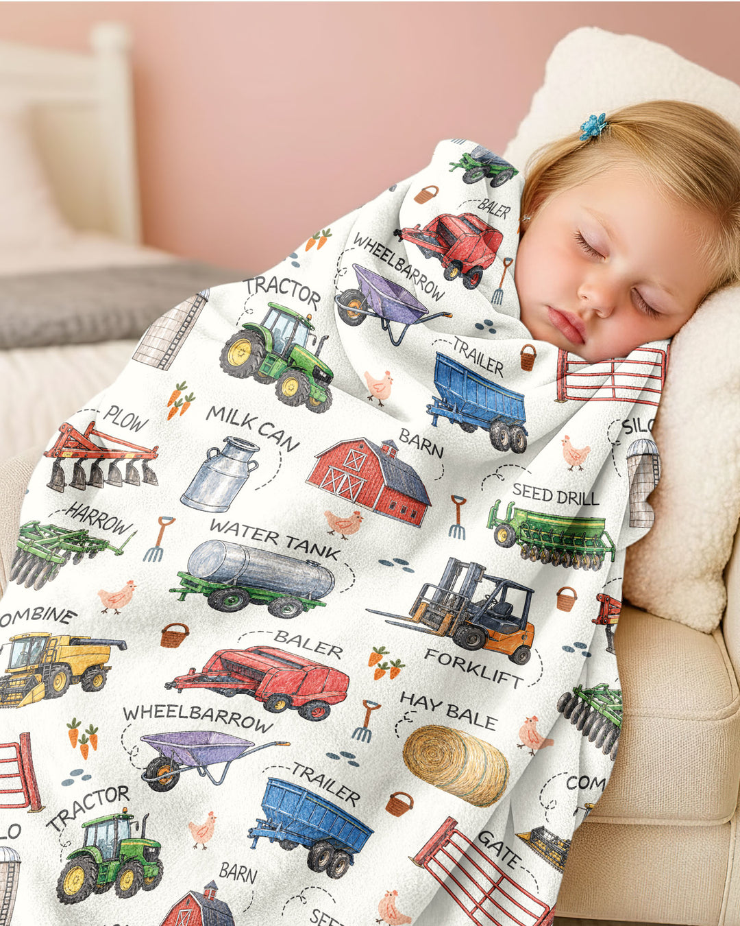 Little Farmer Bamboo Blanket