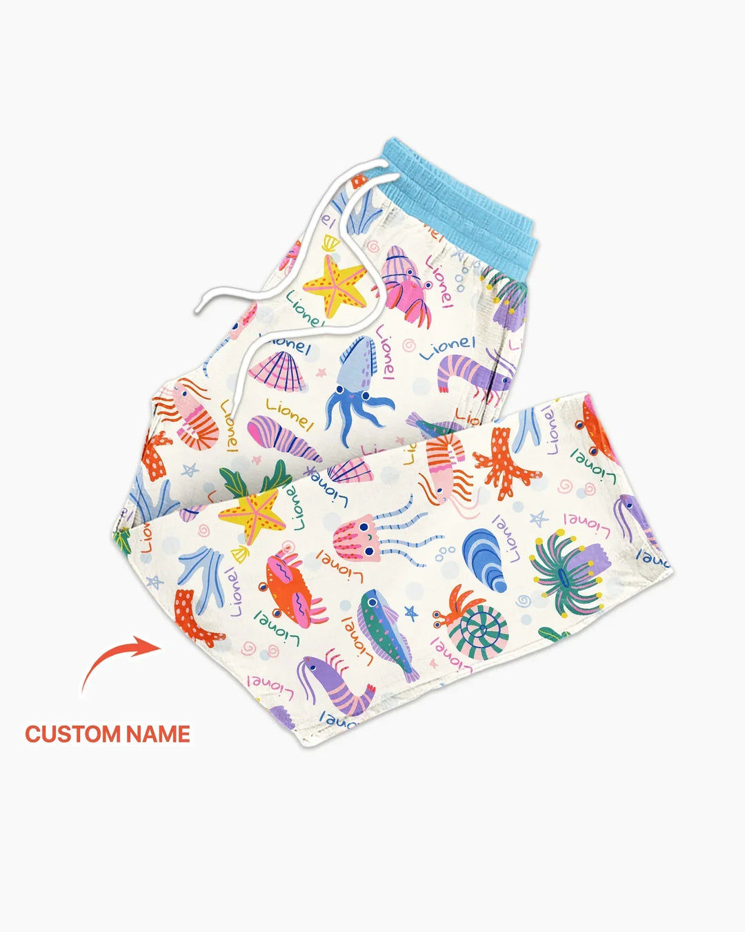 Tide Pool Pals Custom Name Bamboo Men's Pajama Set