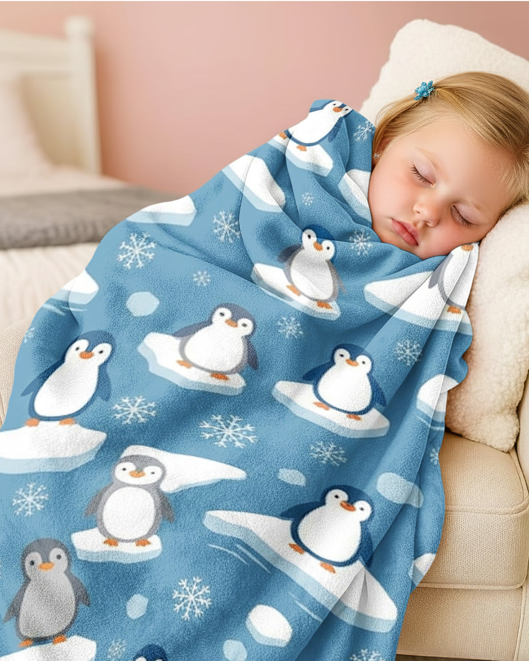 Chilly Penguin Bamboo Blanket