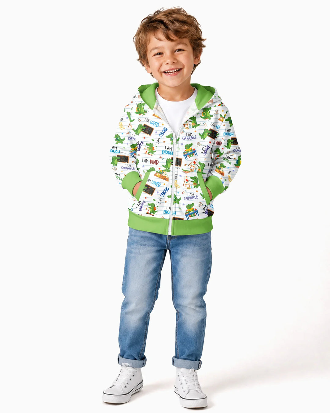 Brave Gator Days Bamboo Zip Hoodie