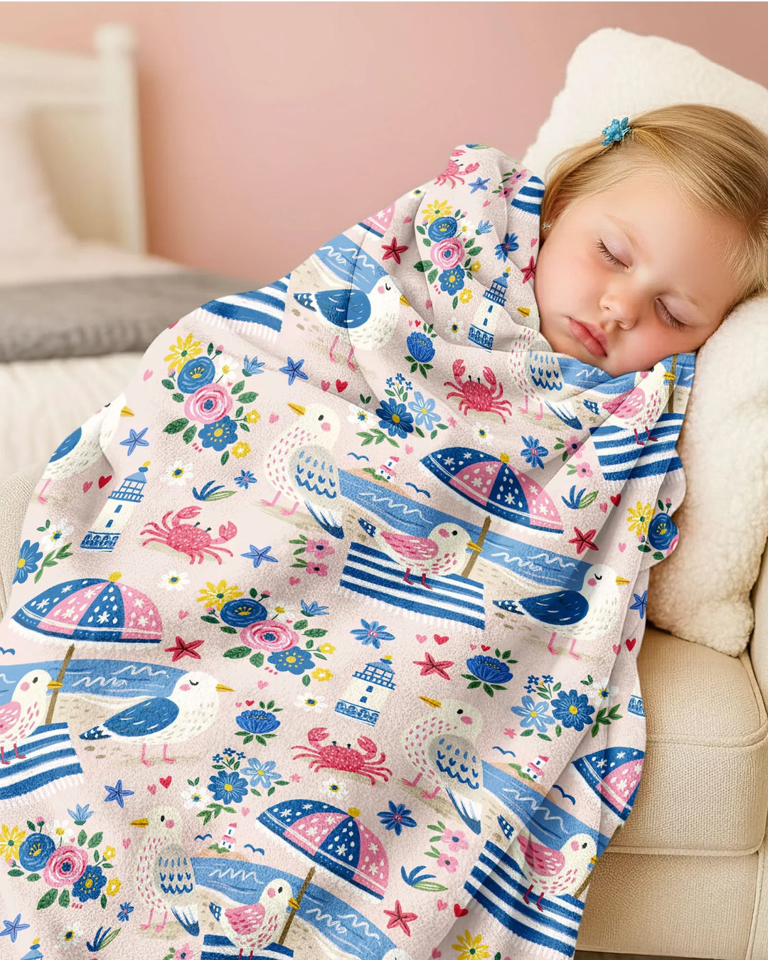 A Day At The Shore Bamboo Blanket