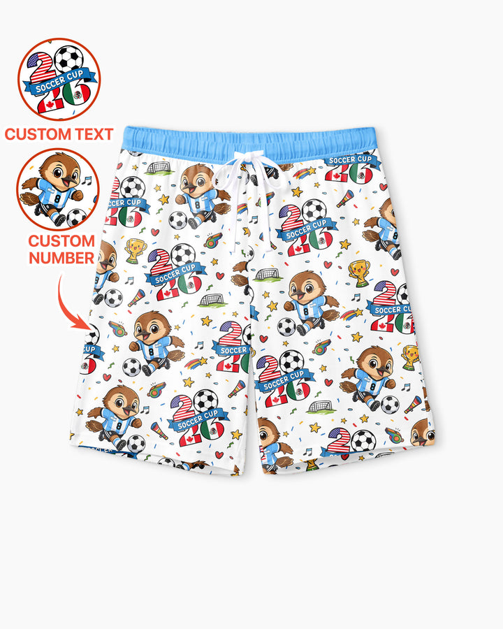 We Are The Champions Soccer Cup 2026 Bamboo Men Short Sleeve Short Pajama Set