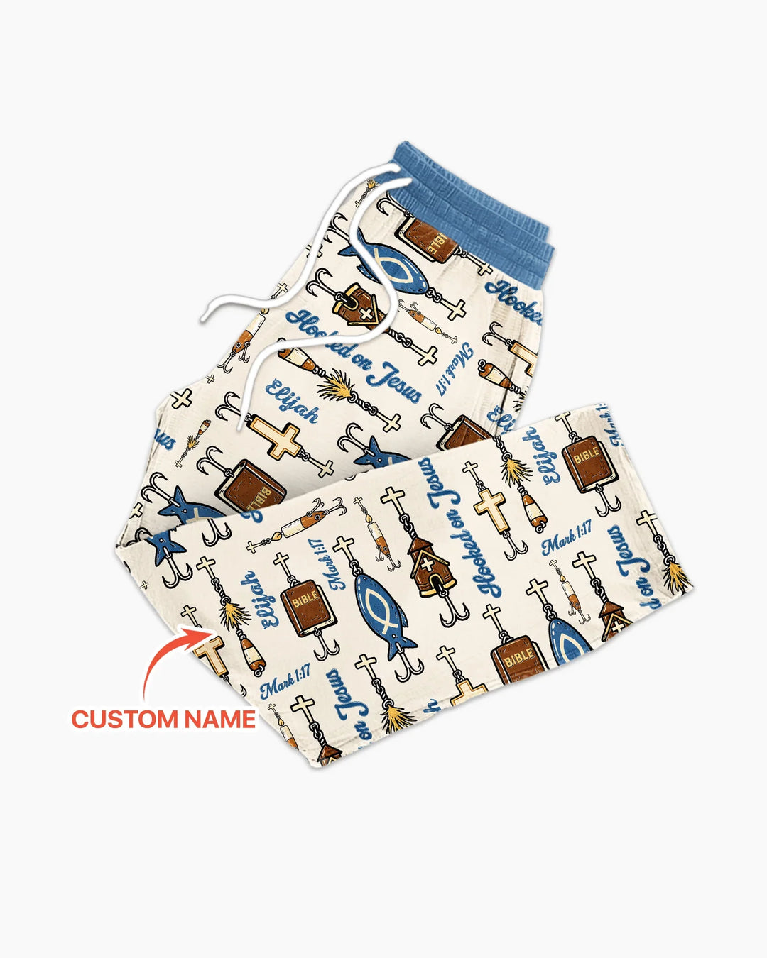 Hooked On Jesus Bamboo Men's Pajama Set