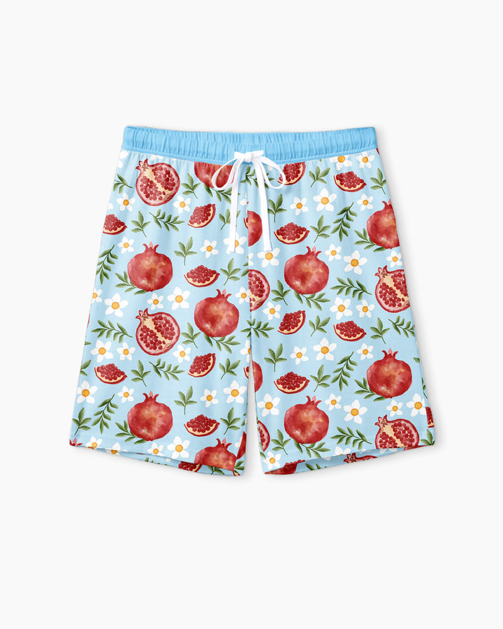 Pomegranate Garden Joy Family Matching Bamboo Men Short Sleeve Short Pajama Set