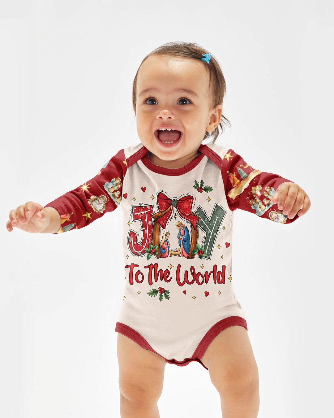 Nativity Joy To The World Bamboo Bodysuit