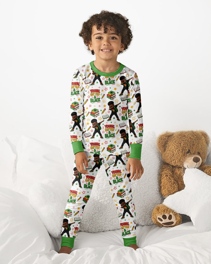 Black Boy Young Gifted & Black Bamboo Two Piece Long Sleeve Pajama Set