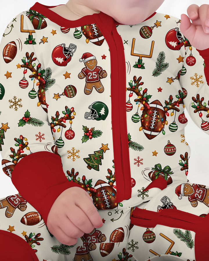 Football Christmas Merry Kickmas Bamboo Convertible Zippy
