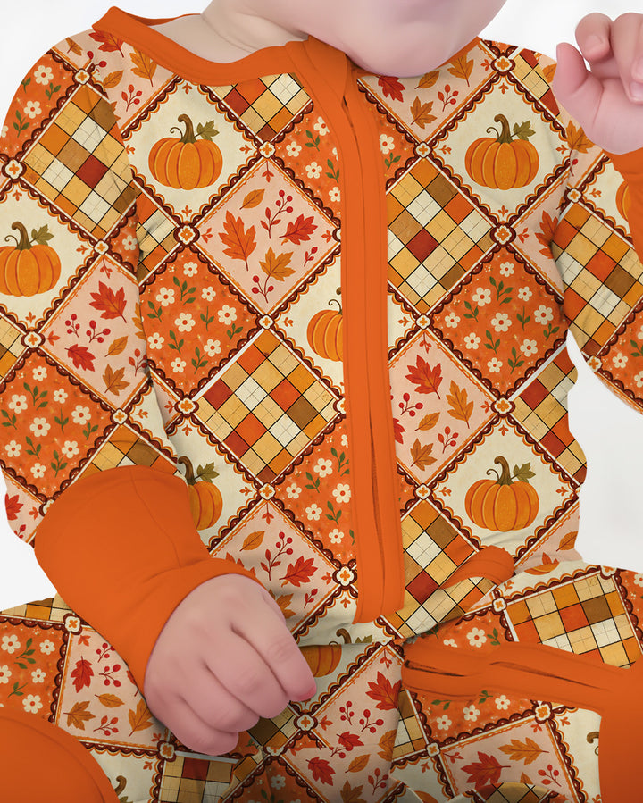 Fall Vintage Patchwork Bamboo Convertible Zippy
