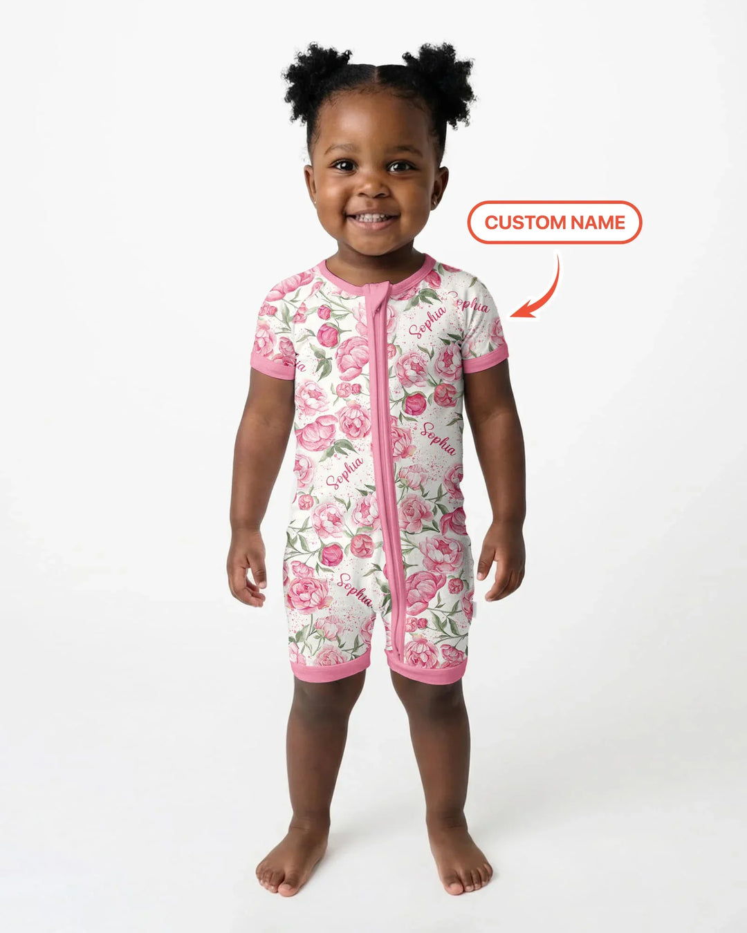 Custom Name Birth Month Flowers Bamboo Shorty Zippy