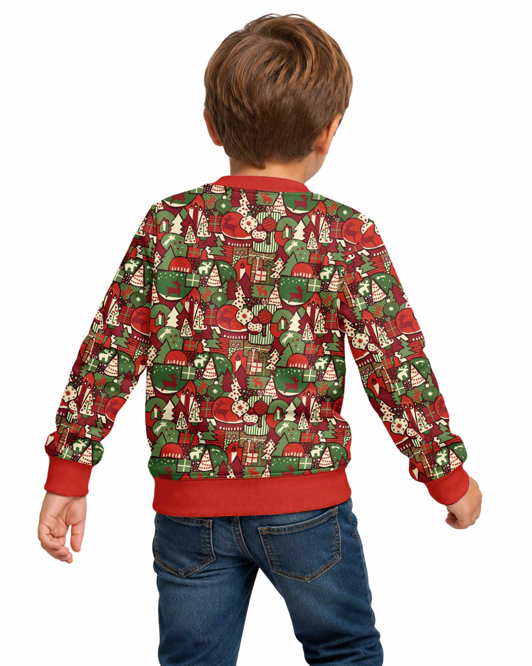 Christmas Time Mosaic Bamboo Crewneck Sweatshirt