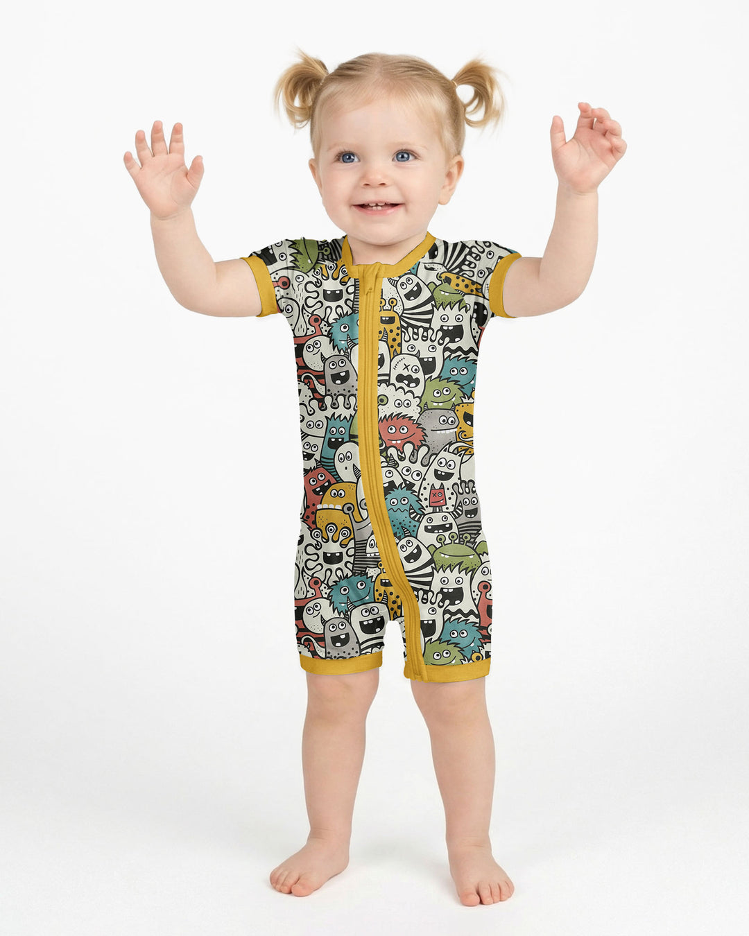 Monsters And Friends Bamboo Shorty Zippy