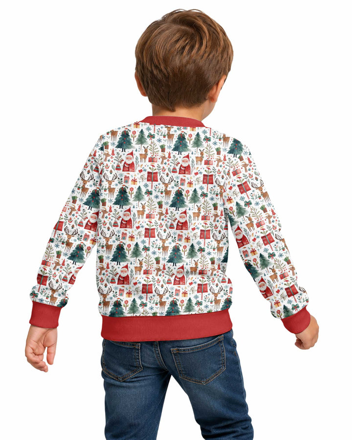 Christmas Tree Santa Bamboo Crewneck Sweatshirt