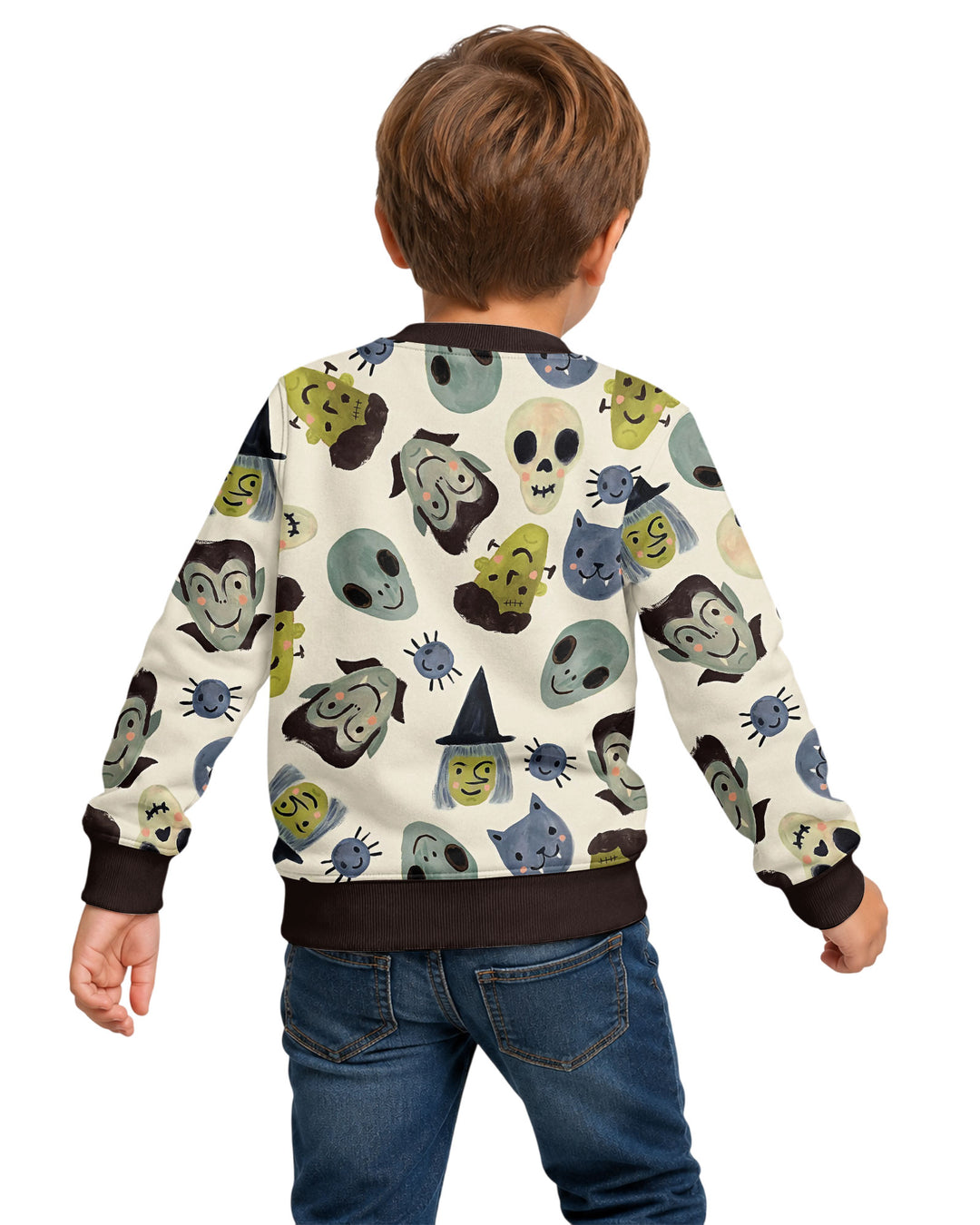 Halloween Face Bamboo Crewneck Sweatshirt
