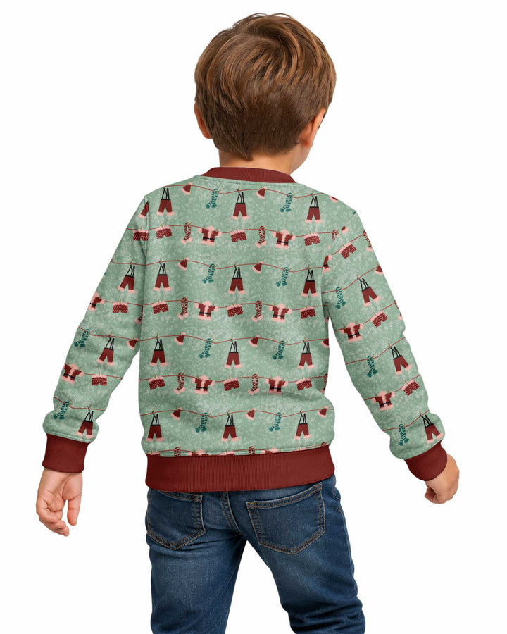 Santa In The Snow Bamboo Crewneck Sweatshirt