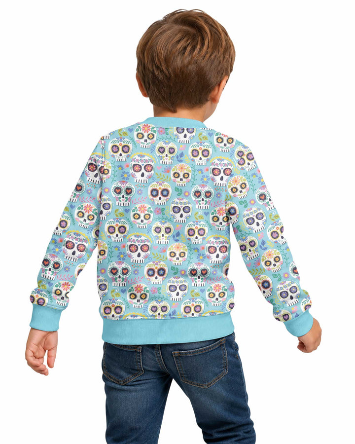 Floral Skull Bamboo Crewneck Sweatshirt