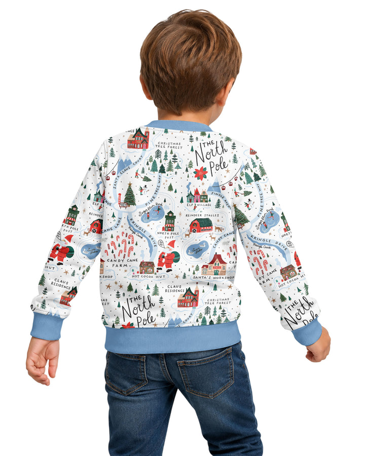 The North Pole Map Bamboo Crewneck Sweatshirt